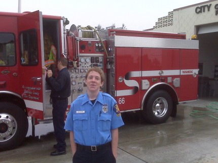 Eric at the start of Fire Explorer Academy