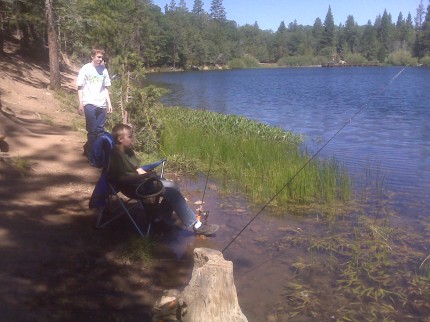 Fishing at Jenks Lake