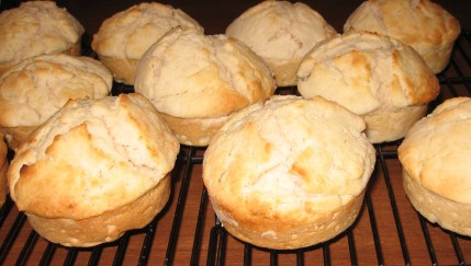 Sourdough biscuits ready to be split, decorated and eaten