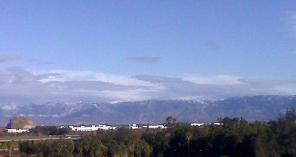 A dusting of snow mixed with sunshine after the storm